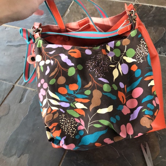 Orange leather shoulder bag - Picture 2 of 6